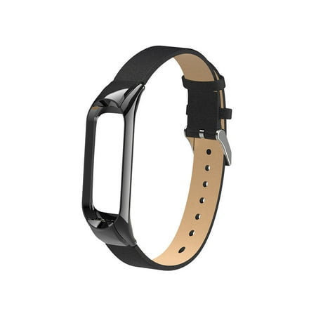 Replacement Bracelet Wristband Leather Band Strap +Frame For Xiaomi Mi Band 3