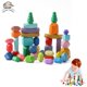 thumbnail image 1 of Piedras de apilamiento de arco iris de madera, juguetes de madera de colores, bloques de apilamiento para niños, juguete intelectual Montessori, juego de equilibrio de piedras de apilamiento Fivean unisex, 1 of 2