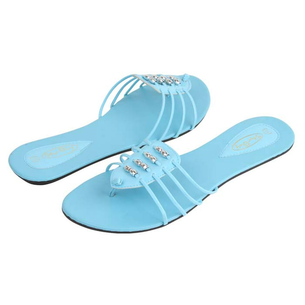 electric blue sandals