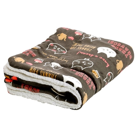 TureClos Pet Winter Carpet Home Living Room Bedroom Warm Keeping Pet Sleeping Flannel Pad Floor Mat, Cute Animal, xL