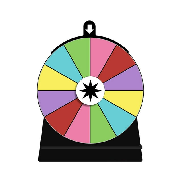 Siruishop Color Rotating Wheel Editable Acrylic Drinking Game for Shops Pub Show 12 Slots