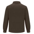 thumbnail image 7 of Maoxin Mens Tops Men's Fashion Casual Trend Woolen-breasted Solid Color Long-sleeved Hoodless Casual Coat/jacket Brown XL, 7 of 7
