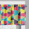 thumbnail image 3 of Ambesonne Colorful Valance Pack of 2, Mosaic Trapezoid Art, 54"X18", Multicolor, 3 of 5