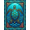 Turquoise Blue, Pattern 14, variant on ODIKA Stained Mosaic Ocean Border Entryway Teal Beachy Nautical Turtle Refined Non-Slip Chair-Friendly for Home Office, Gaming Room, Under Desk