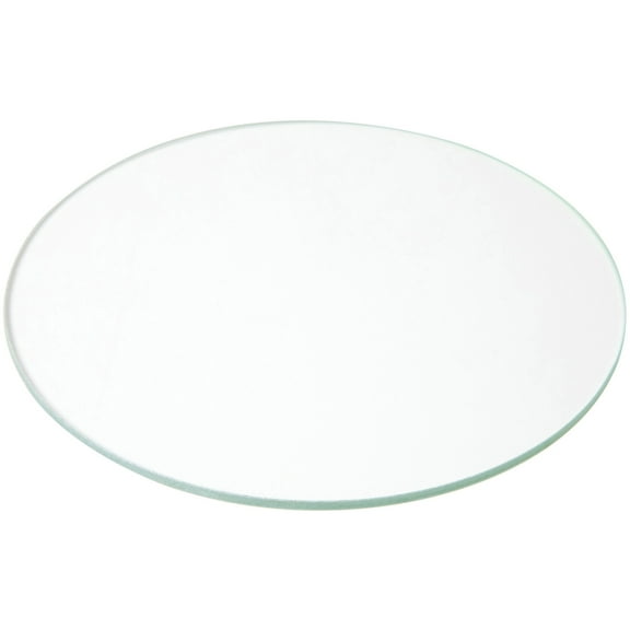 Plymor 6" Round, 3mm Thick Non-Beveled Clear Glass Circle, Pack of 2