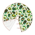 thumbnail image 3 of Halloween Christmas Tree Skirt - Green Avocado K 36 Inches Christmas Tree Skirt for Halloween Holiday Indoor Home Christmas Tree Decorations with Three Ribbons, 3 of 7