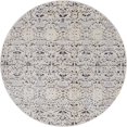 thumbnail image 1 of Unique Loom Charme Couleur Foncée Zone Tapis 4' x 4' Rond Gris/ivoire, 1 of 1