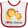 thumbnail image 3 of Inktastic I Love My Granny Boys or Girls Baby Bib, 3 of 4