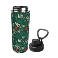 thumbnail image 2 of Logiee Green Background With Ho Print Water Bottle,18oz Sports Insulated Kettle for Cycling Gym Basketball Outdoor, Suitable as a Present, 2 of 7