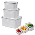 thumbnail image 1 of 4 In 1 Food Storage Container, Fruit Saver Storage Containers for Fridge, Stackable Fruit Berry Containers with Lid & Removable Colander, Long-Term Freshness, Dishwasher Safe, 1 of 8