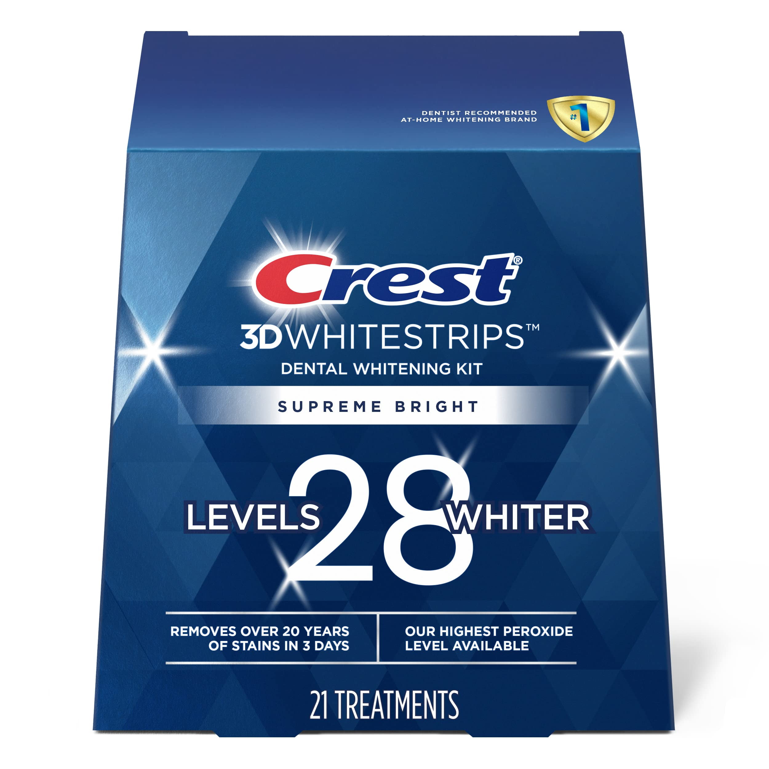 Crest 3D Whitestrips, Supreme Flexfit, Teeth Whitening Strip