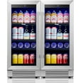 thumbnail image 2 of Yeego 30" Beverage Refrigerator, Two 15'' Beverage Cooler for Beer Drink Soda, Hold 160 Cans, 2 of 9