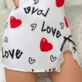 thumbnail image 7 of Tisuna Onesie Nightdress For Women Love Letter Heart Print V Neck Slip Pajamas Comfortable Casual Ladies Valentine'S Summer Silk Sexy Nightgown White Size Xxl, 7 of 7