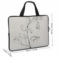 thumbnail image 2 of RUIYC Flowers Leaves Fine Foliage Lace Diving Fabric Laptop Bag Sleeve Carrying Bag 12inch, 2 of 5