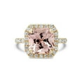 thumbnail image 2 of HeartsAndYou 2ct Natural Peach Morganite & Diamond Ring Halo 100% REAL 14k SOLID Yellow Gold, 2 of 4