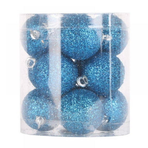 Sonbest 12 pcs/lot Christmas Tree Ball Baubles Chic Round Balls Christmas Tree Decorations Xmas Tree Hanging Ornaments,Blue