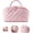Pink, variant on Travel Makeup Bag for Woman, 180° Lay-Flat Cosmetic Organizer with 5 Compartments, Large Capacity Open Flat Puffer Machine-Washable Toiletry Bag for Full-Size Skincare