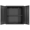 thumbnail image 4 of Hassch Wall Mounted Metal Cabinet with Lock, Tool Cabinet with Adjustable Shelf and 2 Doors, Storage Cabinet for Home Office, Garage, Warehouse, Black, 4 of 9