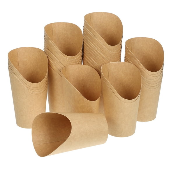 100 vasos desechables para papas fritas, recipientes de papel para snacks, 355 ml (12 oz).