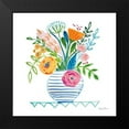 thumbnail image 2 of Zaman, Farida 12x12 Black Modern Framed Museum Art Print Titled - Bountiful Blooms I, 2 of 5