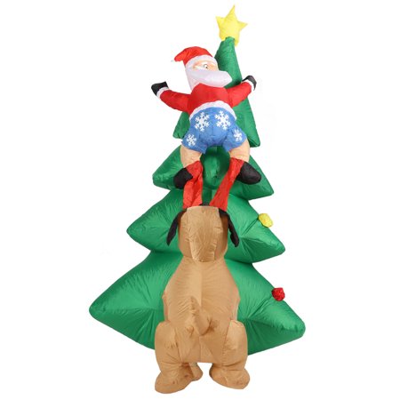 Old Man Climbing Tree, LED Growing Reusable Inflatable Christmas Tree ...