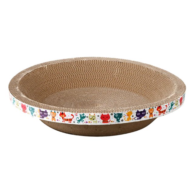 Rascador ovalado para gatos Yinane Almohadillas para rascar gatos 46cmx46cmx9cm