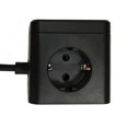thumbnail image 2 of nipocaio Multipsie Cube 3 Prises Chargeur de Voyage USB avec 3 Ports USB pour Tablette Téléphone Intelligent - Noir, 2 of 4