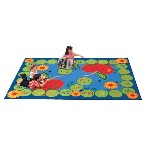 Carpets for Kids Literacy ABC Caterpillar Kids Area Rug
