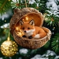thumbnail image 1 of Adornos Navideños de Animales Del Bosque Soñolientos: Mini Bellotas de Resina para Colgar con Luces Navideñas Cálidas para Árbol, Corona y Guirnalda., 1 of 7