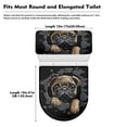 thumbnail image 7 of HELLHERO 2 Pieces Toilet Seat Lid Cover Set Soft Polyester, Elastic Edge, Bathroom Home, Cute Pug Breakthrough Pattern, 7 of 7