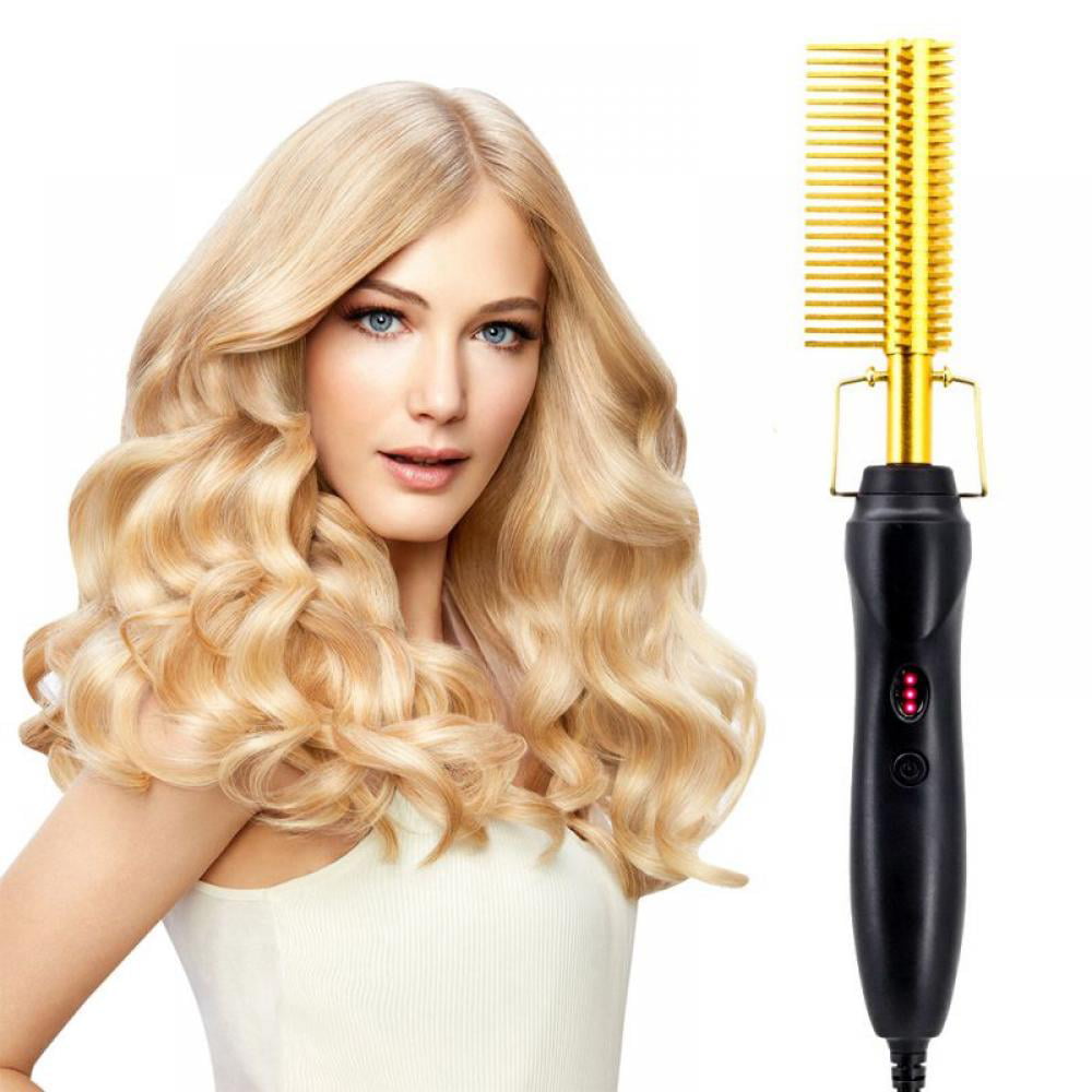 Hair Straightener Brush 20s Fast Heating &Anti-Scald Perfect for  Professional Salon at Home Wet And Dry Curly Hair Straightening Comb -  