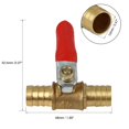 thumbnail image 3 of Trailer Truck Brass Ball Valve 180 Degree Operation Handle 1/4" NPT Male x 1/4'' NPT Male Hose Barb Pipe Fitting 3pcs, 3 of 7
