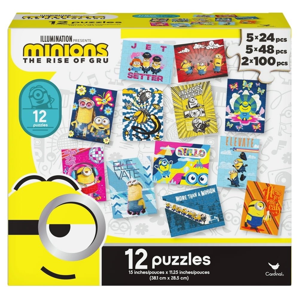 Minions 2 12Pack of Puzzles for Kids Ages 4 and up