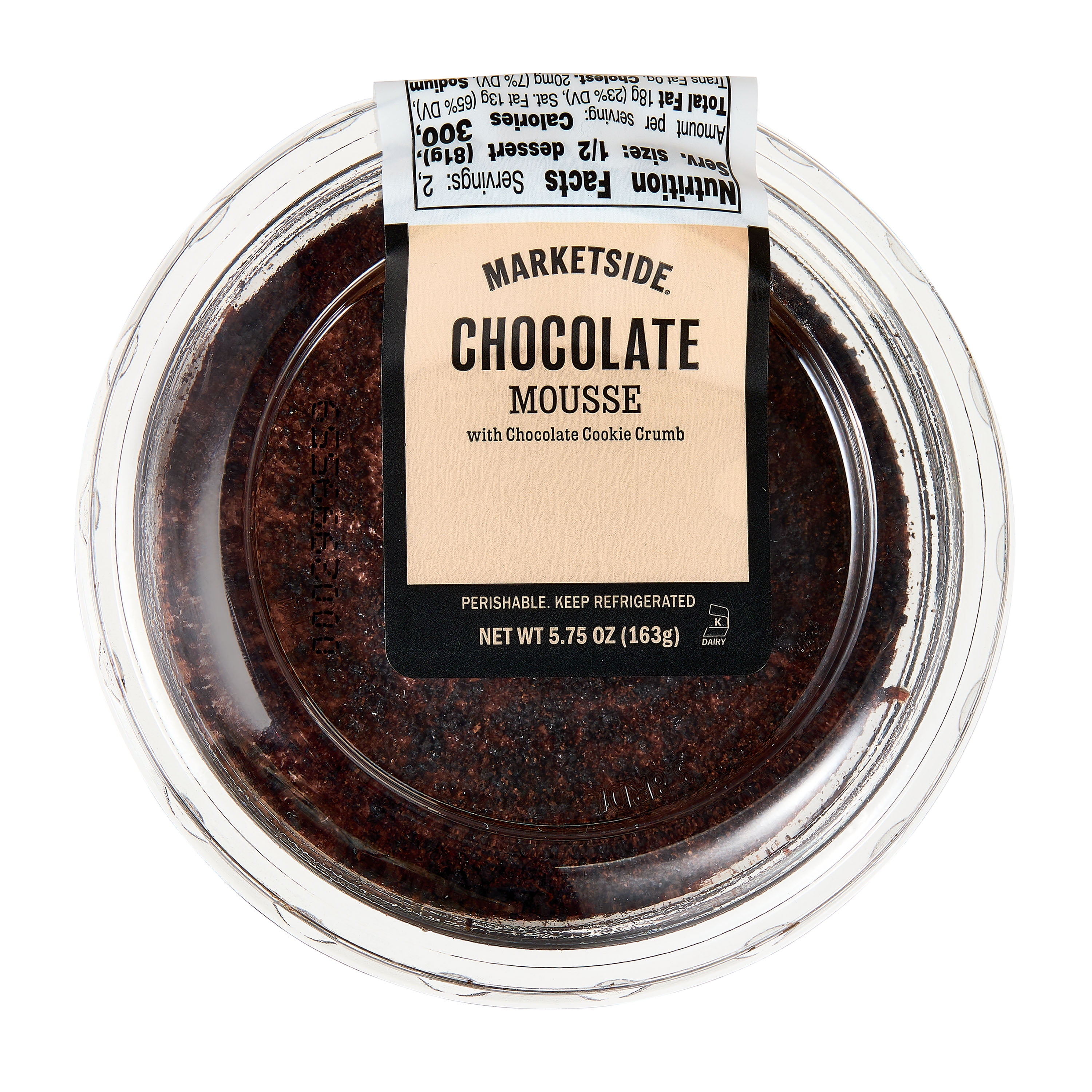 Marketside Chocolate Creamy Mousse Dessert Cup, Cookie Crumble Topping, 5.75 oz (Refrigerated)