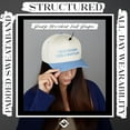 thumbnail image 4 of Funky Junque Trucker Hat – Vintage Two-Tone Snapback Baseball Cap with Embroidered Design - That Sounds Like a Mans Job - Beige/Light Blue, 4 of 6