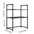 thumbnail image 3 of Foqnuq Microwave Shelf, Countertop Organizer, Kitchen Rack, Multipurpose Storage for Oven, Spices, Towels, 3 of 6