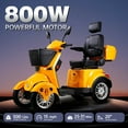 thumbnail image 4 of QEEKA All Terrain Mobility Scooter,500lbs Capacity - 800W,Handicap Scooter for Seniors & Adults,Yellow, 4 of 15