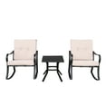 thumbnail image 3 of uhomepro 3 Pieces Patio Furniture Sets, Rocking Chair Outdoor Conversation Set, Bistro Set Backyard Porch Garden Poolside Balcony Use Furniture, 3 of 13