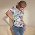 thumbnail image 5 of Naloa Hello Women's Short-Sleeved Onesie, One-Piece Swimsuit for Parties, dates, clubs - Small, 5 of 9