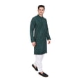 thumbnail image 2 of TRILOKI Mens Embroidered Sequined Kurta Pajama Set Rayon Ethnic Indian Traditional Wear Wedding Designer Ethnic Diwali Puja Kurta Payjama Set, 2 of 6