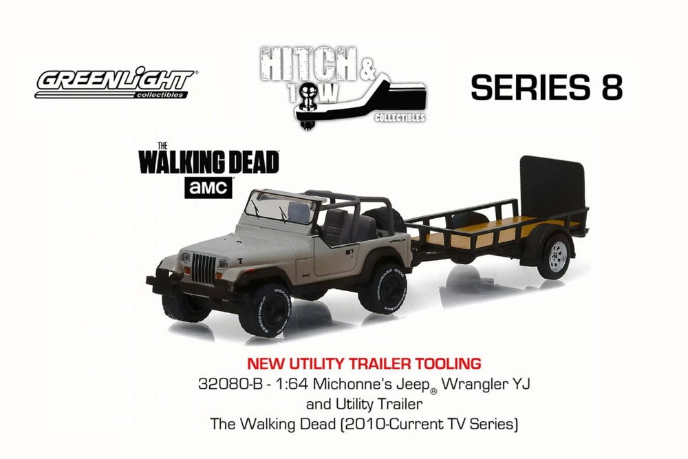 the walking dead michonne s jeep wrangler yj trailer beige greenlight 32080b 1 64 scale diecast model toy car walmart com walmart com the walking dead michonne s jeep wrangler yj trailer beige greenlight 32080b 1 64 scale diecast model toy car walmart com