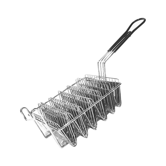 Taco Deep Shell Fryer Taco Holder Fried Basket Grip Handle frying tortilla Container Stand 6 Shells