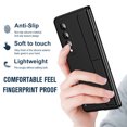 thumbnail image 6 of ELEHOLD Luxury Case for Samsung Galaxy Z Fold 4 Full Body Protection Built-in Screen Protector Hidden Kickstand Removable Pen Slot Complimentary Stylus Shockproof Case for Galaxy Z Fold 4,Black, 6 of 7