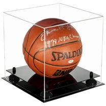 Deluxe Clear Acrylic Full Size Basketball Display Case with Black Risers (A001-BR)