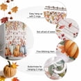 thumbnail image 5 of Shower Curtain 72"W x 72"L Fall Thanksgiving Pumpkins Leaves Wood Grain Fabric Shower Curtains Set with Hooks Water Repellent Bathroom Curtains Machine Washable Bathroom Accessories, 5 of 6
