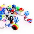 thumbnail image 6 of Jiaroswwei 30Pcs Navel Rings Sexy Decoration Acrylic Colorful Barbell Body Piercing Belly Buttons for Shopping, 6 of 6