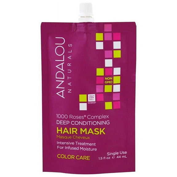 Andalou Naturals 1000 Roses Complex Color Care Deep Conditioning Hair Mask, 1.5 fl oz