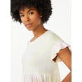 thumbnail image 5 of Scoop Women's Flutter Sleeve Dress, 5 of 6