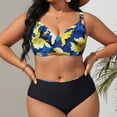 thumbnail image 4 of Womens Plus Size Bikini Swimsuits Vintage Push Up Swim Top with Bottom Tummy Control 2 Piece Bathing Suit, 4 of 6