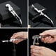 thumbnail image 4 of :Sacacorchos de camarero con doble bisagra, abridor de botellas de vino negro mate con cortador de papel de aluminio, 4 of 6